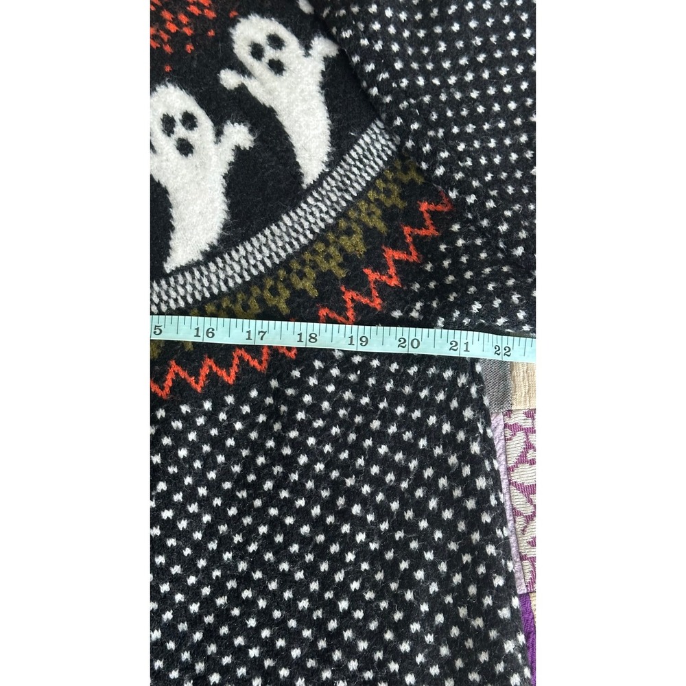 Vince Camuto Womens Halloween Ghost Knit Sweater Black XL Polka Dots - Picture 4 of 7
